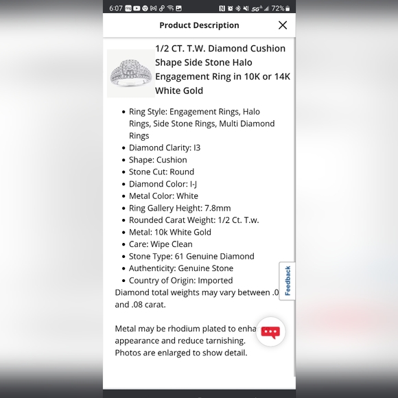 Engagement ring - Picture 3 of 7